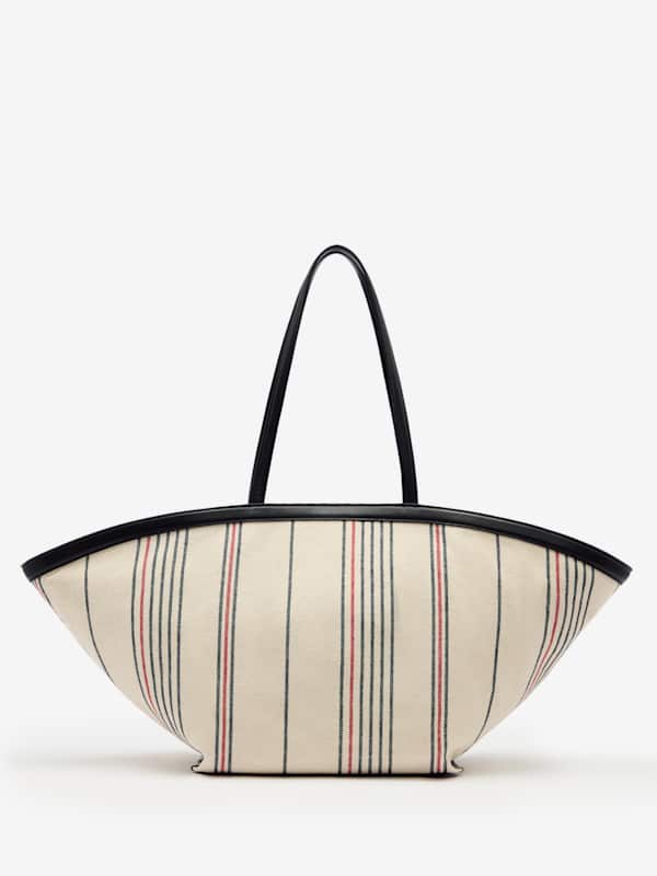 Lucia Tote Bag - Multi Stripe Canvas